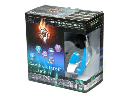 Игровые наушники проводные Dialog HGK-37L Gan-Kata черно-синяя